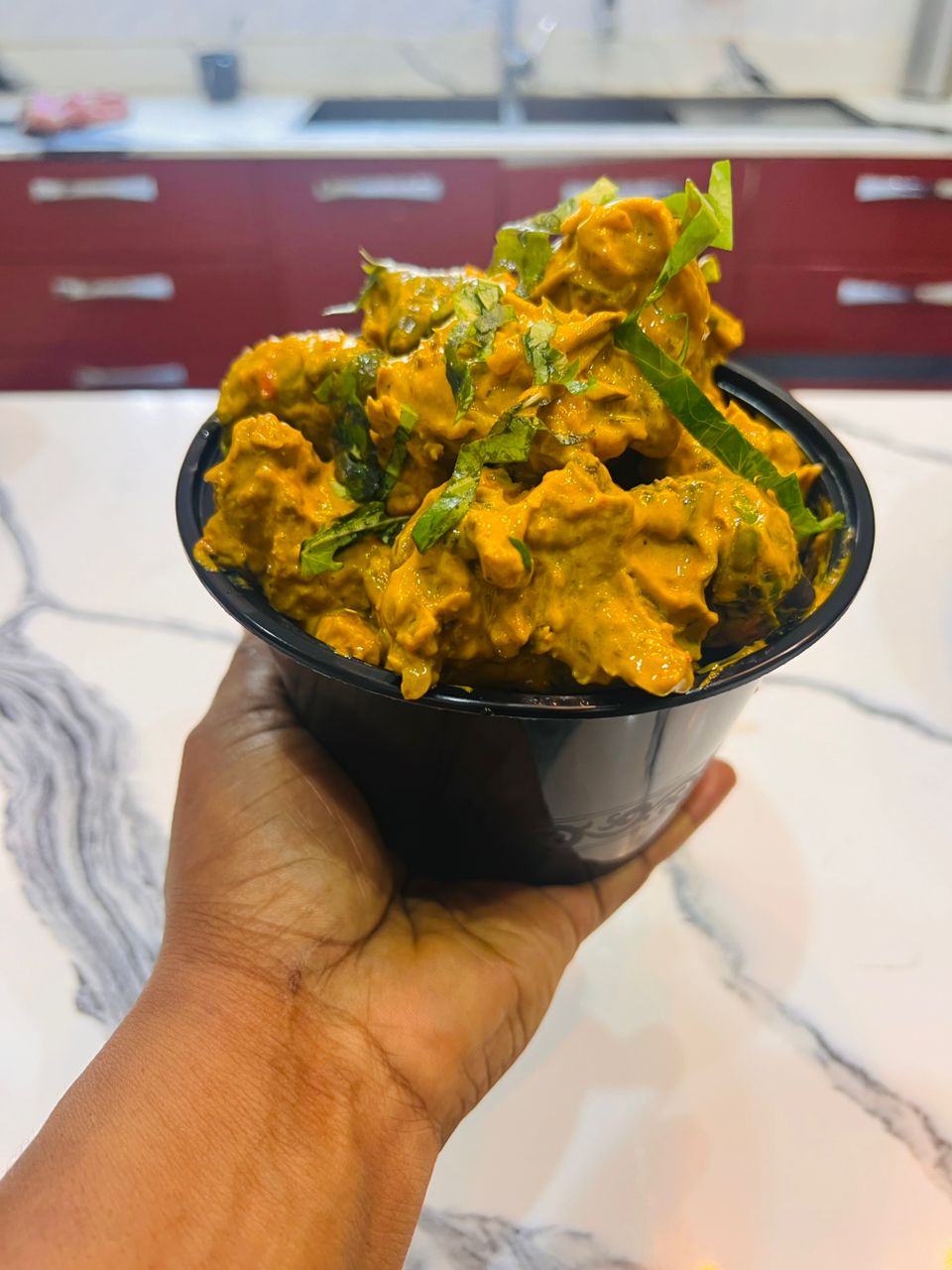 Prepared Nigerian food ready for delivery